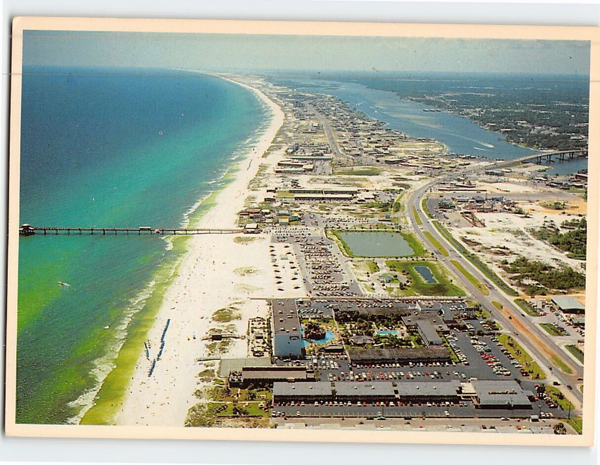 Postcard Aerial View Fort Walton Beach Florida USA