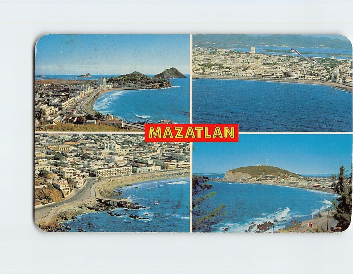 Postcard Views of the Beach & Boulevard of Olas Atlas Mazatlán Sinaloa Mexico