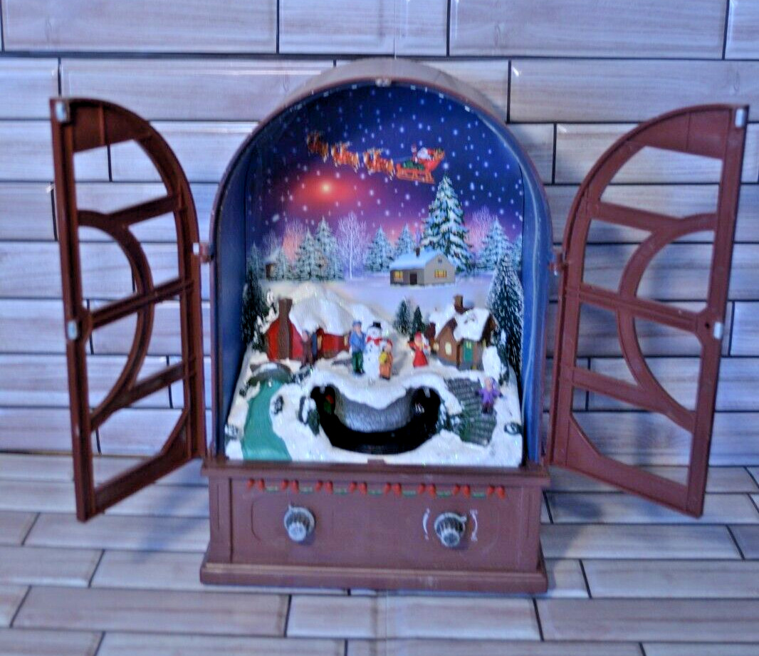 Christmas Holiday Retro Music Train Town Snowman Jukebox Songs