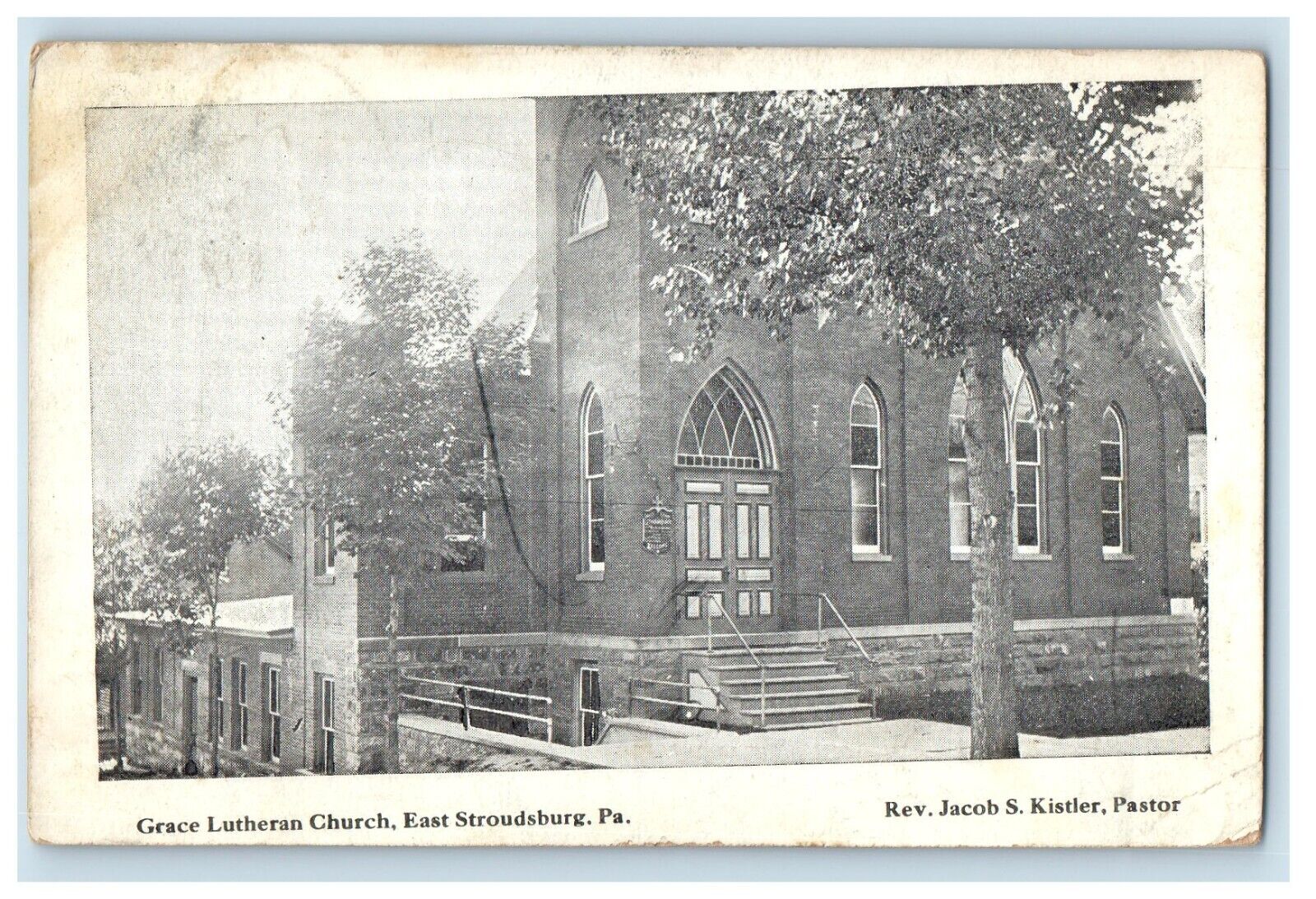 c1910's Grace Lutheran Church East Stroudsburg Pennsylvania PA Posted Postcard