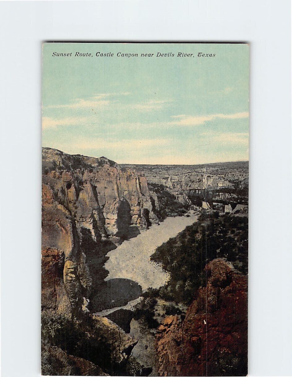 Postcard Sunset Route, Castle Canyon, Texas