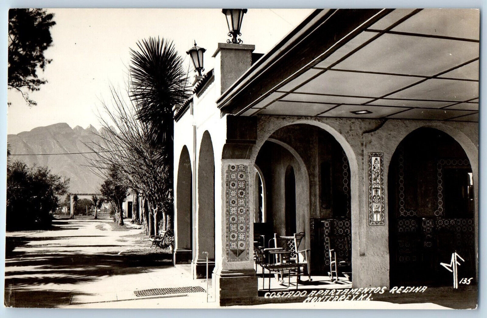 Monterrey Mexico Postcard Costado Apartamentos Regina c1930\'s RPPC Photo