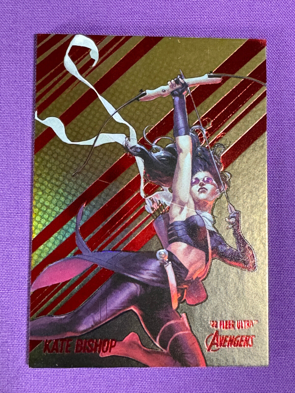2022 Fleer Ultra Avengers Kate Bishop Hawkeye GOLD RAINBOW FOIL SSP Parallel #37