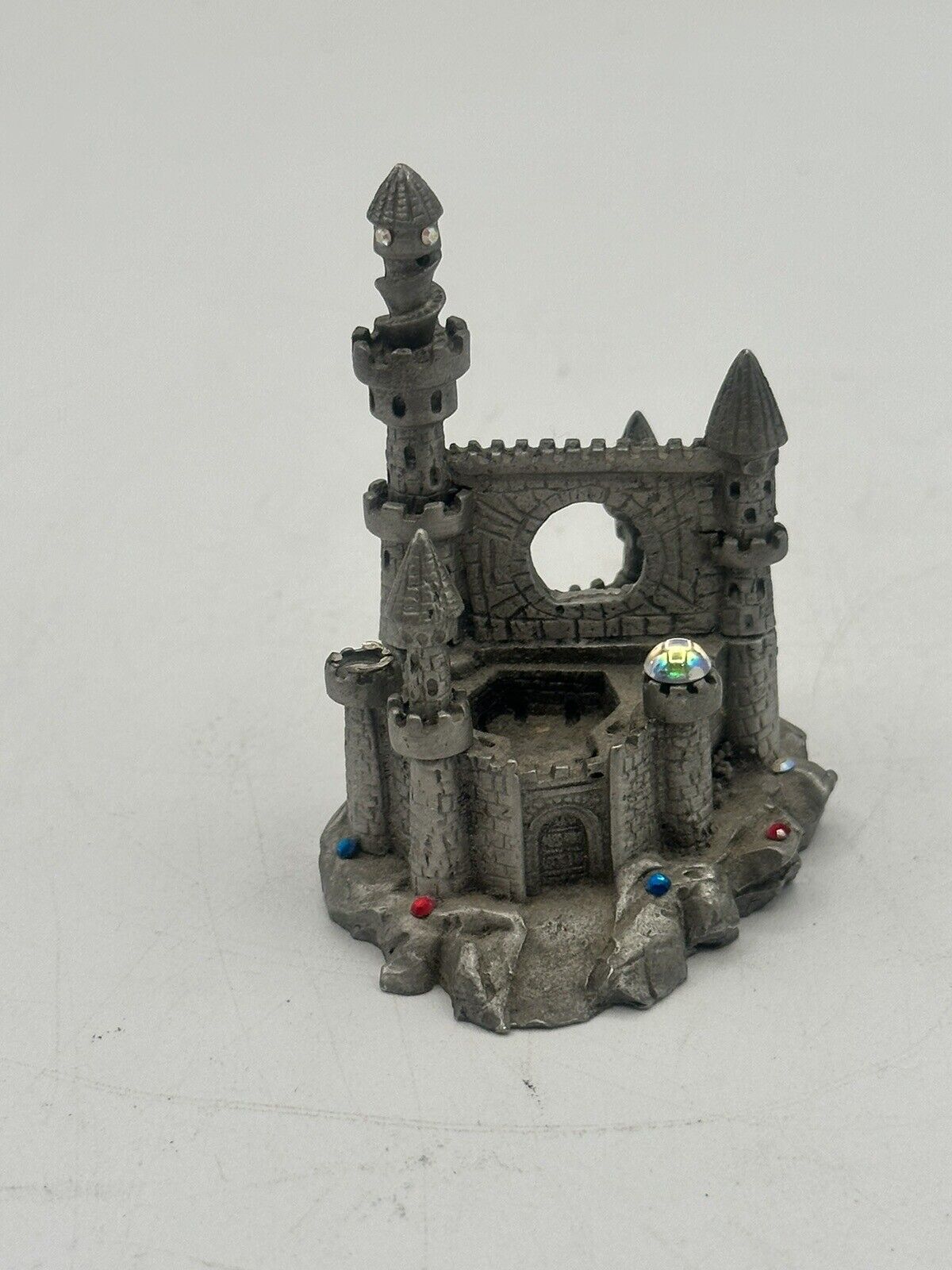Wizard’s Eye Castle By Ratcliffe Pewter 1989 Missing Stones