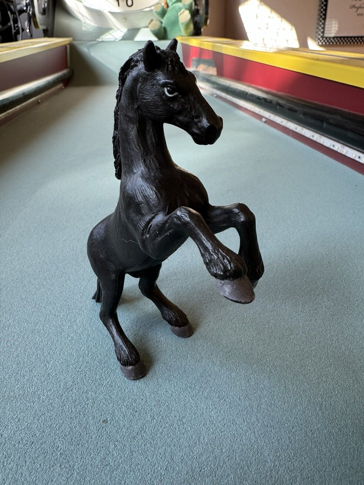 Schleich REARING BLACK MORGAN STALLION 1997 Horse Animal Figure 13235 Farm Toy