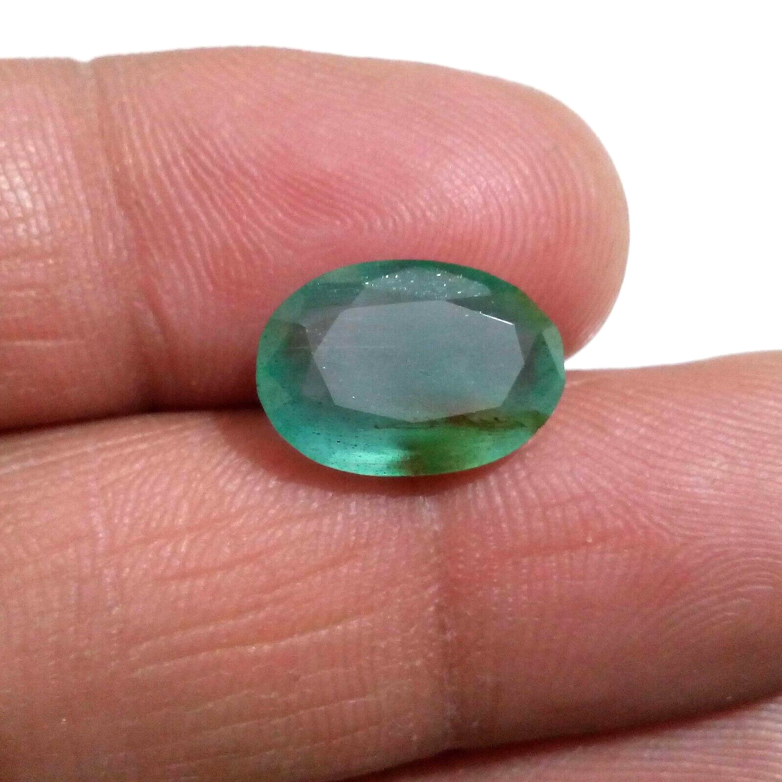Excellent Zambian Emerald Oval 5.25 Crt Top Quality Green Faceted Loose Gemstone
