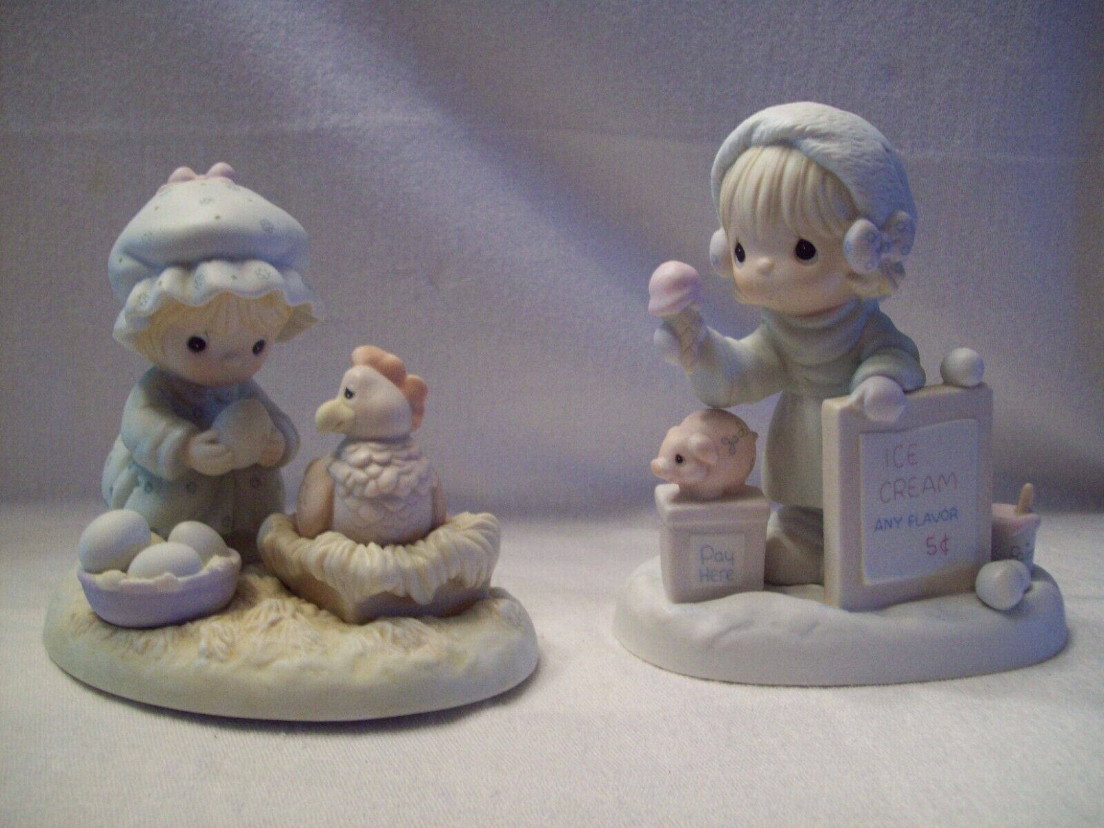 Vtg Precious Moments Figurines Eggspecially For You, Wishing You A Yummy Christm