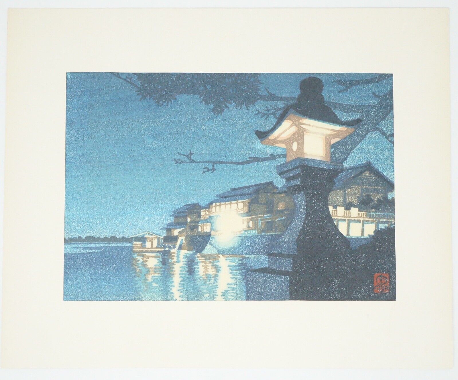 Japanese Shin Hanga by Tadahiro Hashiba Woodblock Print from Japan 0126E1