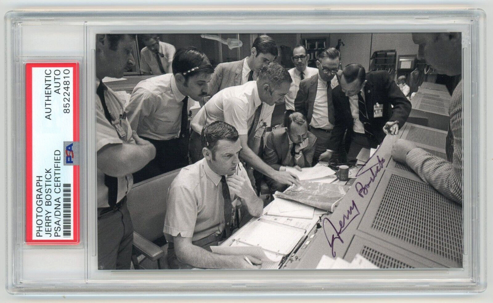 JERRY BOSTICK Signed Photo -NASA Apollo 13 Mission Control Flight Dynamics-PSA