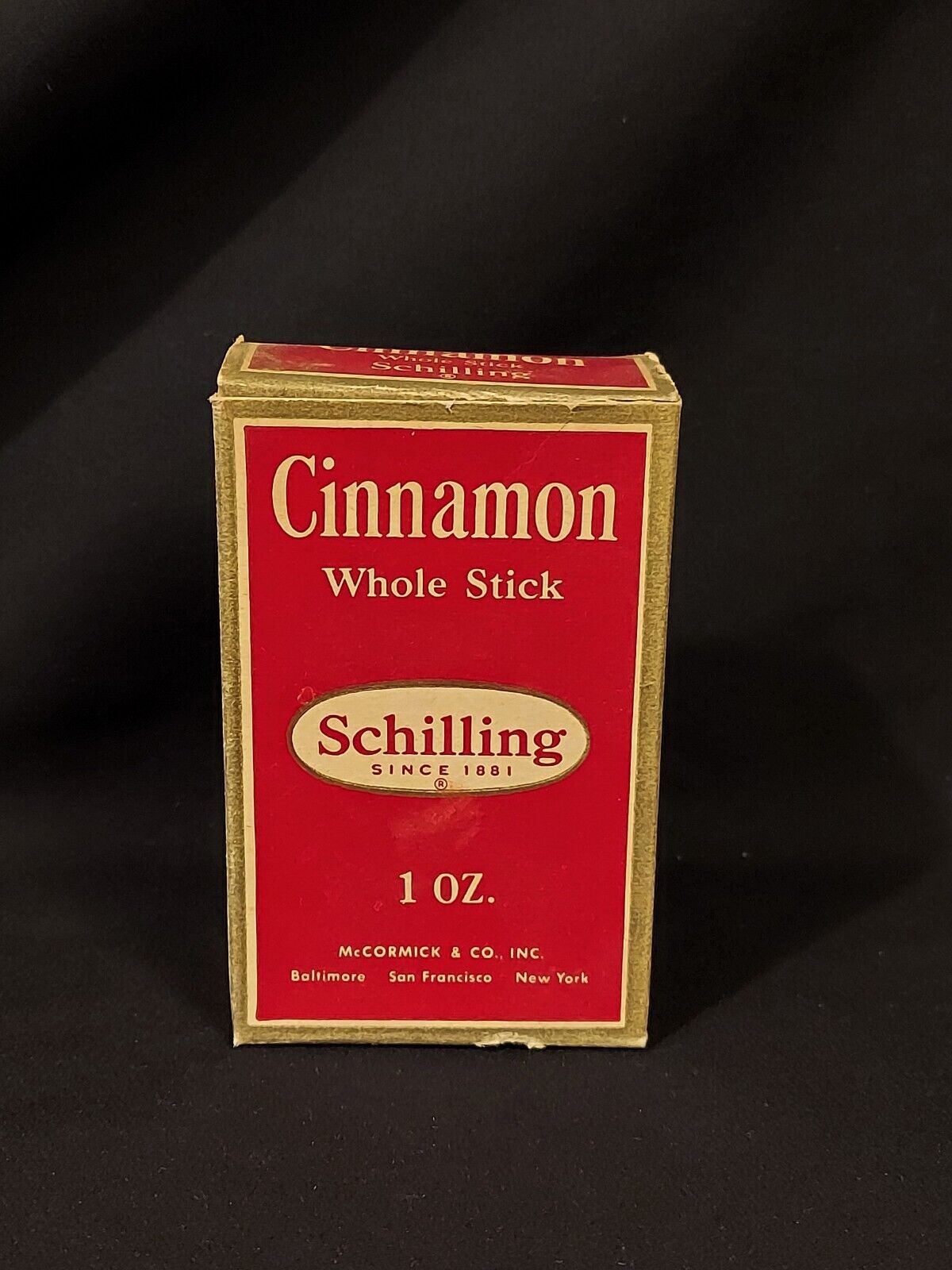 Schilling Brand Vintage Cinnamon Whole Stick Spice Box