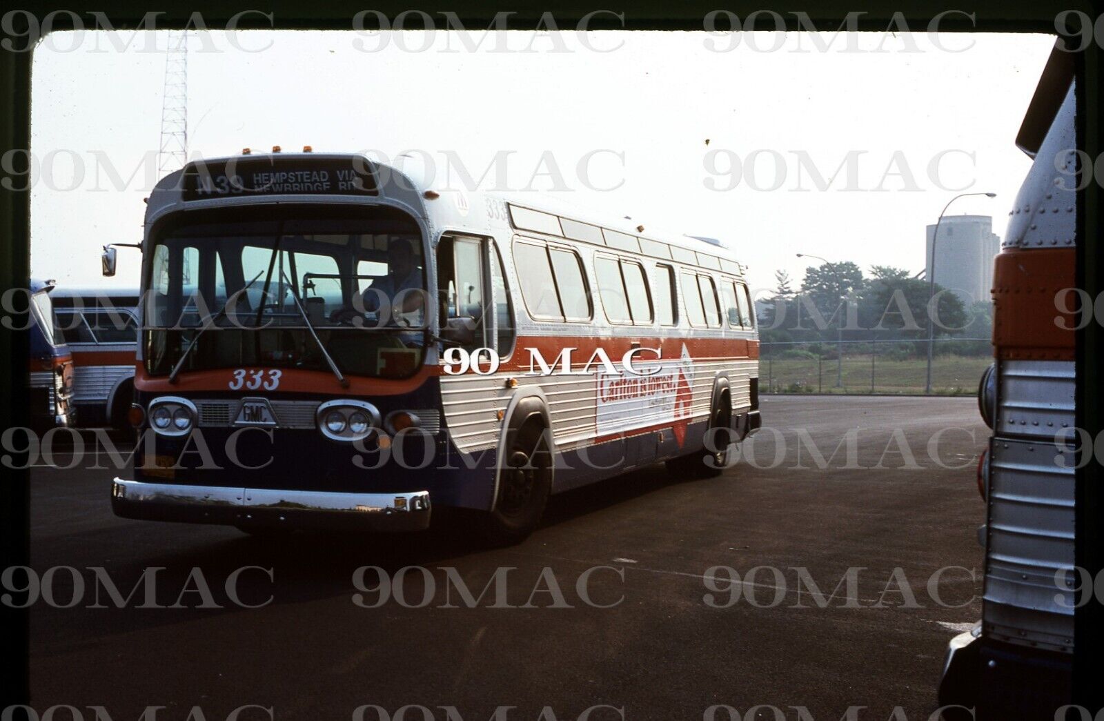 MSBA. GM COACH BUS #333. Original Slide. Long Island (NY) 1980.