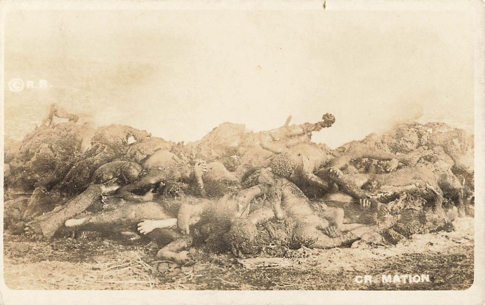 1910s RPPC Human Cremation Hindu Practice Real Photo Postcard