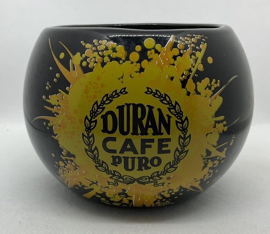 Duran Cafe Puro Splash Round Mug Black Yellow