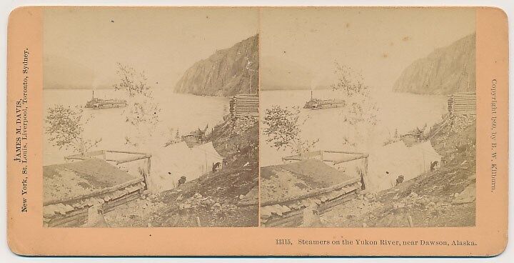 ALASKA SV - Steamers on Yukon River - BW Kilburn c1899