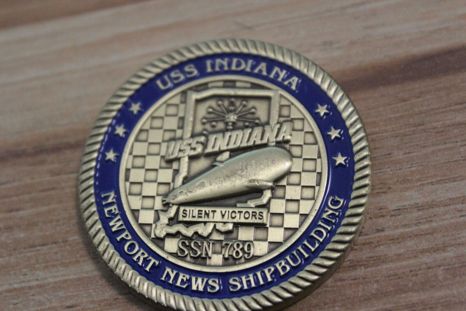 USS Indiana SSN 789 Challenge Coin