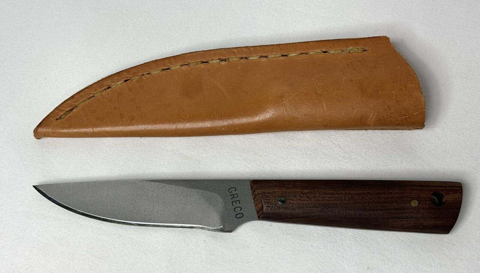 Vintage John Greco Knife Wood Handle Prototype 4 Inch Blade Factory Sharp