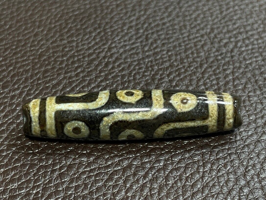 Old Tibetan Nepalese Himalayan Ancient 9 eye Old Dzi Talisman Beads Amulet