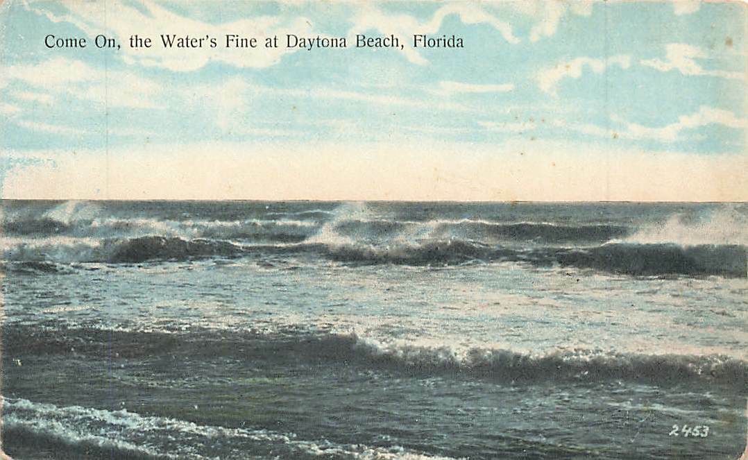 c1910 Surf Waves Breakers Waters Fine Daytona FL  P245