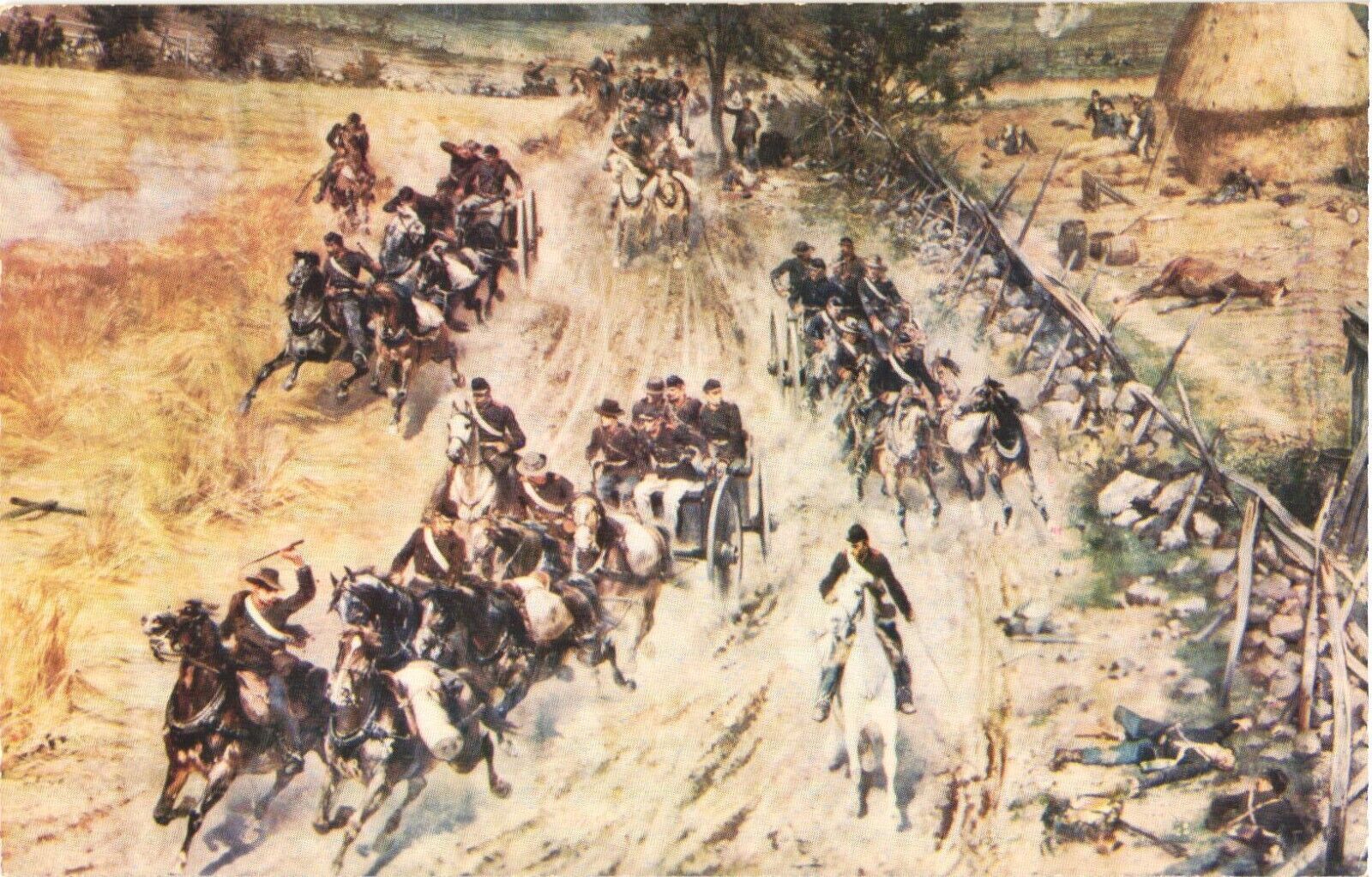 The Battle of Gettysburg Painting At Cyclorama, Gettysburg Pennsylvania Postcard