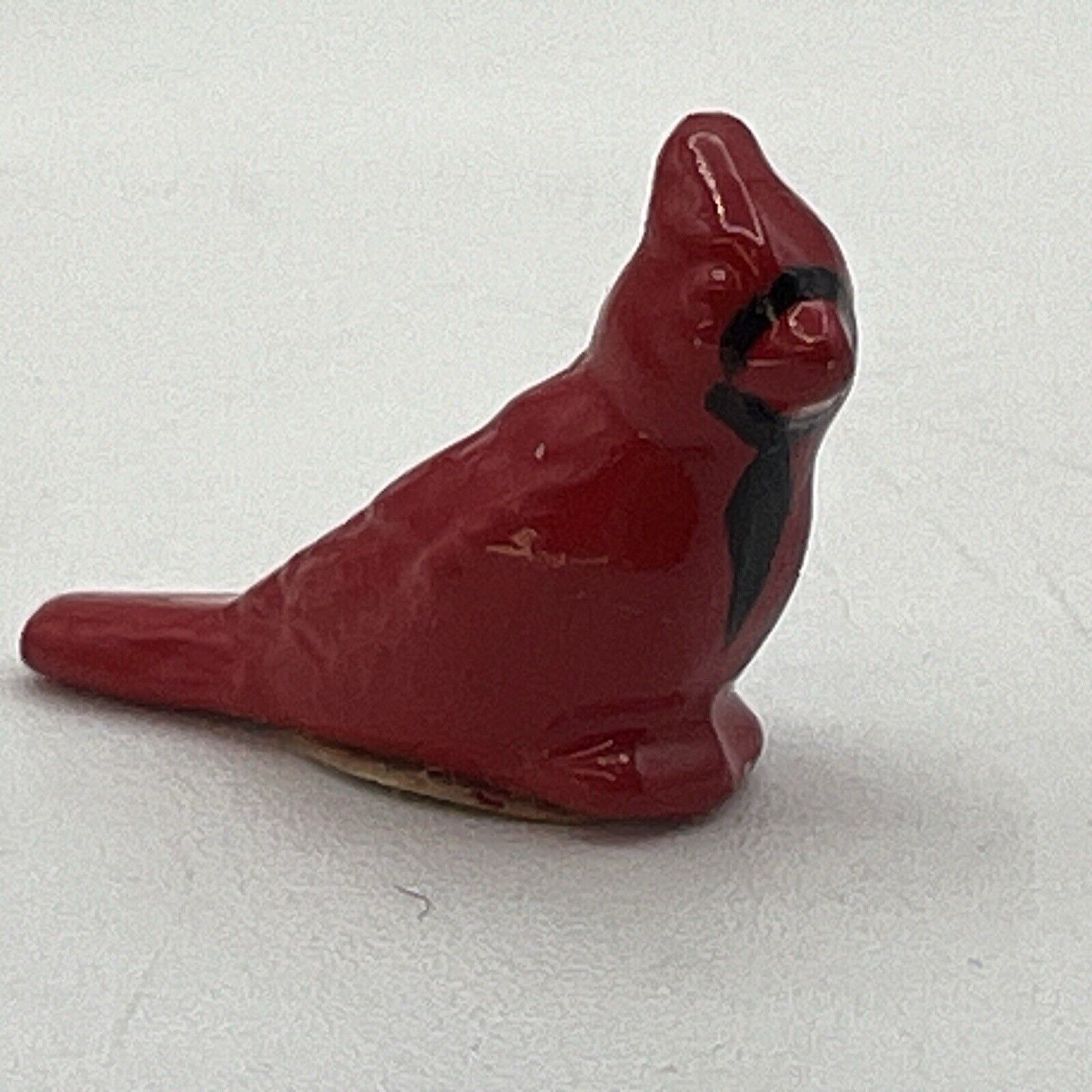 Vtg Miniature Red Cardinal Bird  Figurine Trinket Bug House Japan 1\