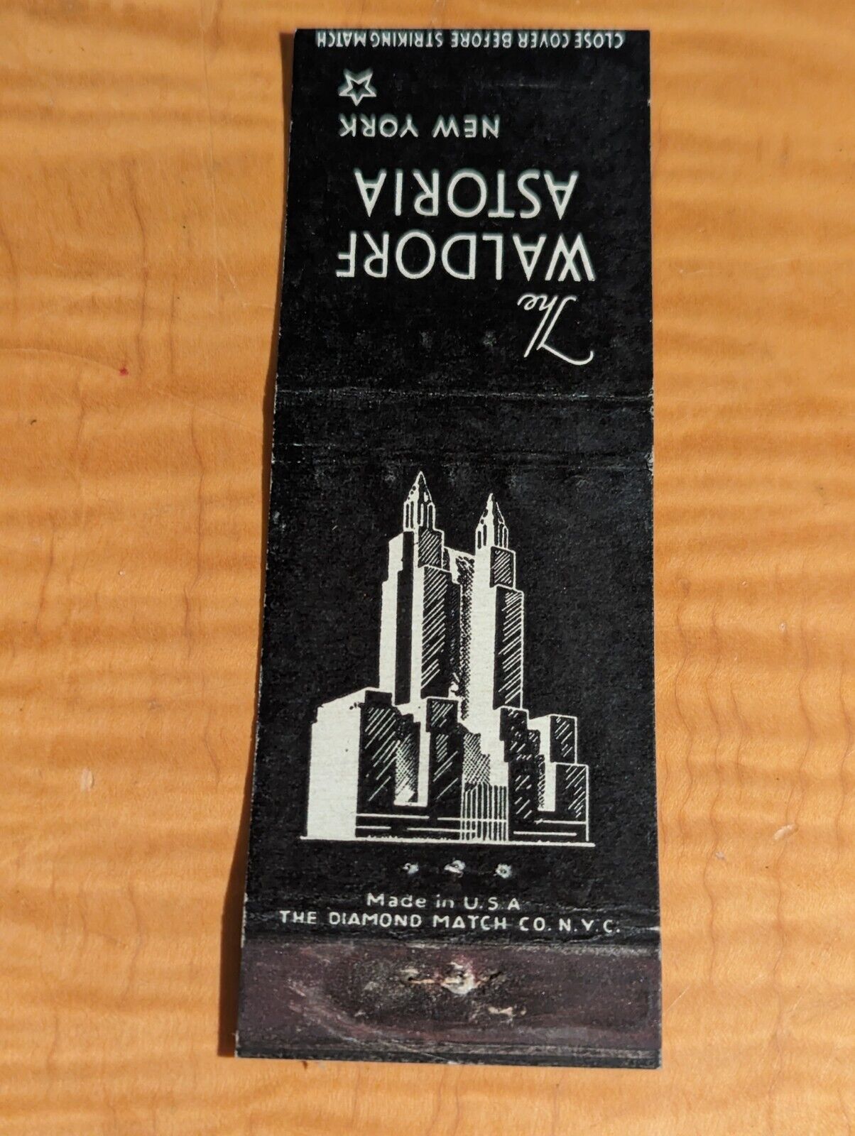 1930's / 1940's Waldorf  Astoria Matchbook Cover $19.99
