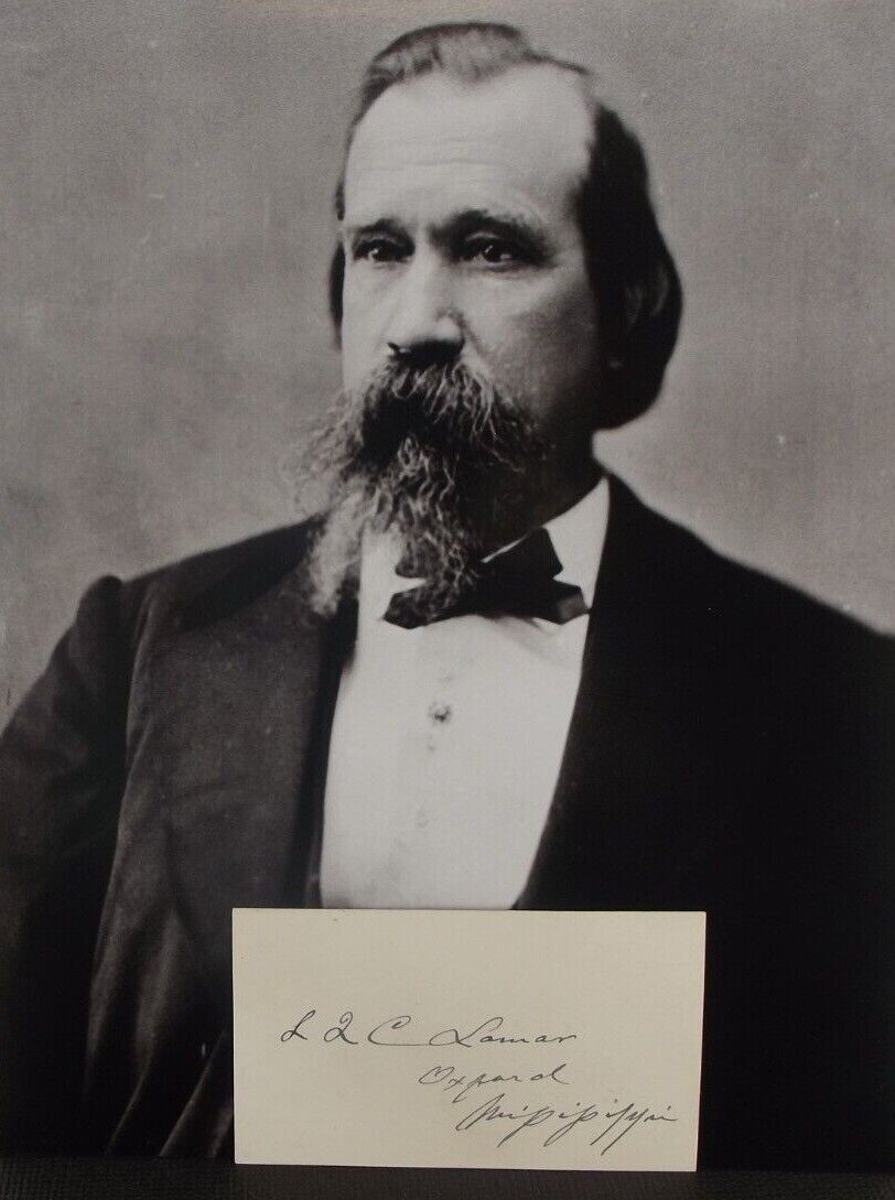 Associate Justice Lucius Lamar II Autograph Served 1888 to 1893 Supreme Court