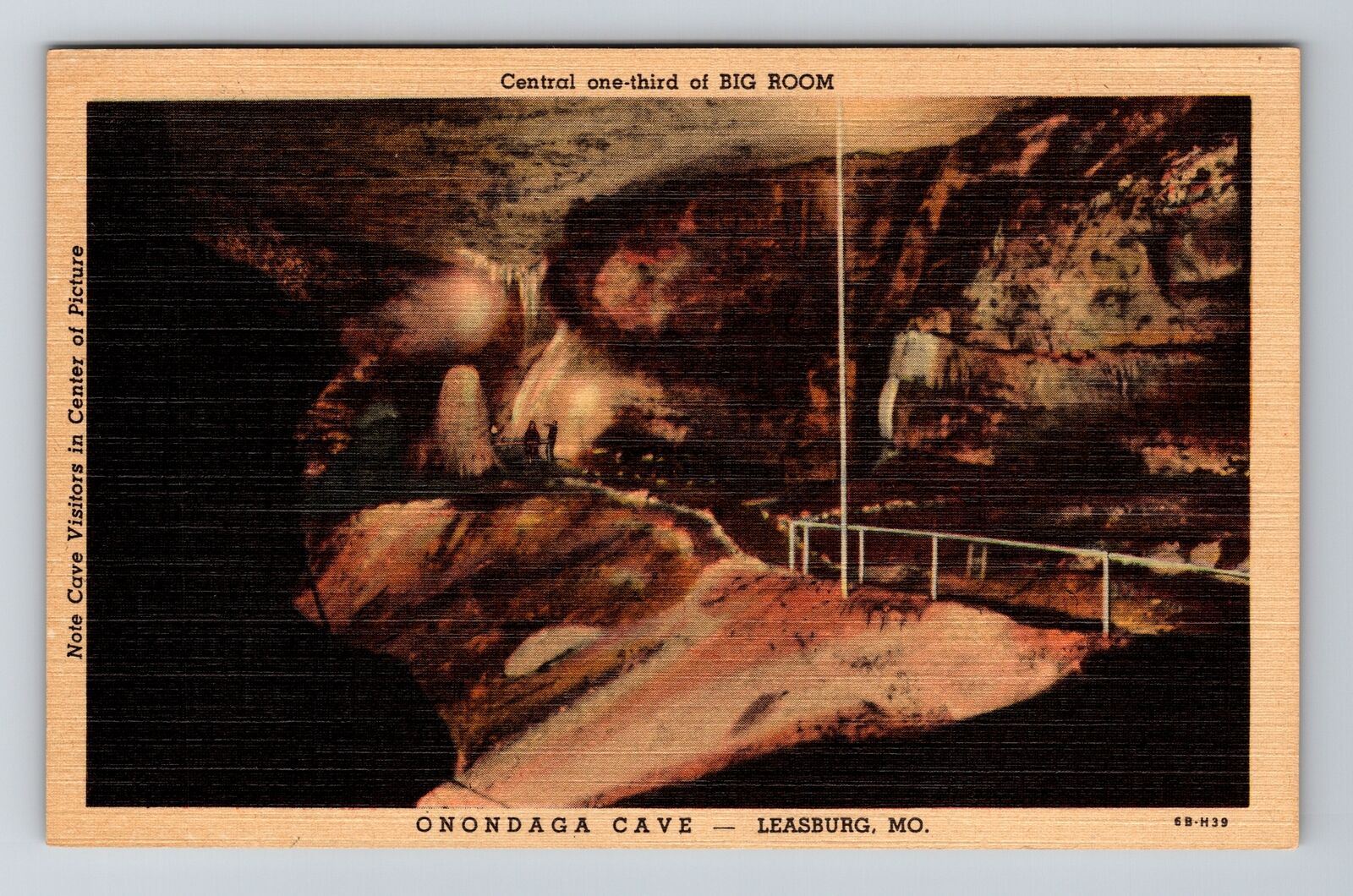 Leasburg MO-Missouri, Visitors at Onondaga Cave, Vintage Postcard