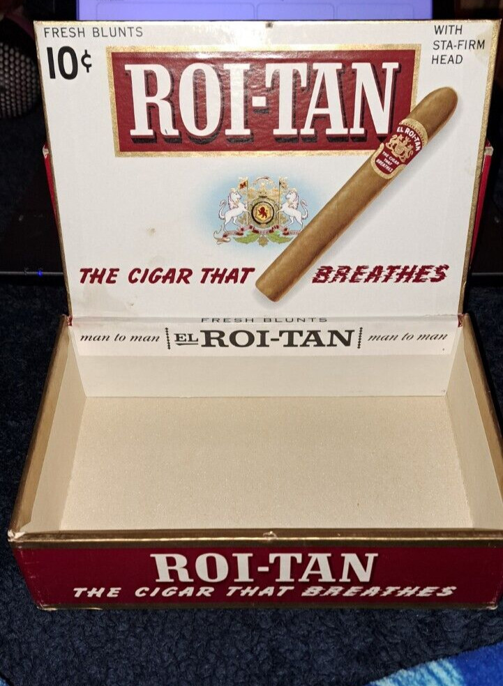 Vintage ROI-TAN  Fresh blunts Cigar Box  - Red