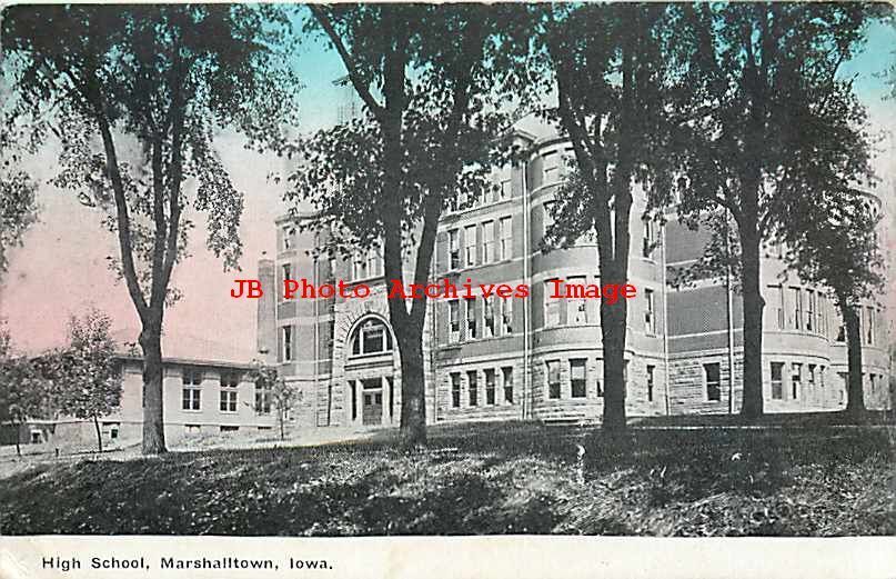 IA, Marshalltown, Iowa, High School Building, Exterior View