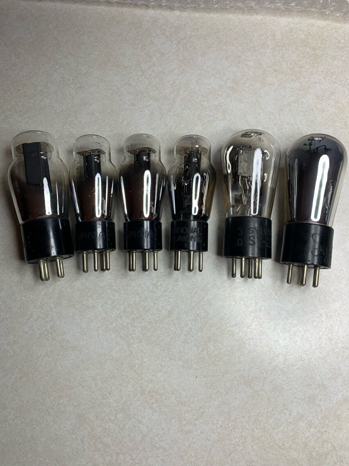 (6)  BALLOON & COKE BOTTLE STYLE VACUUM TUBES (All Tested GOOD & STRONG)