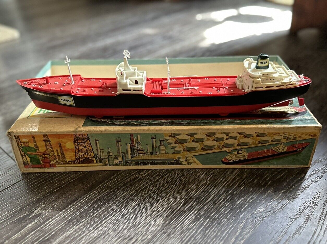 Vintage 1966 Hess Voyager Tanker Ship Toy Truck in Original Box 