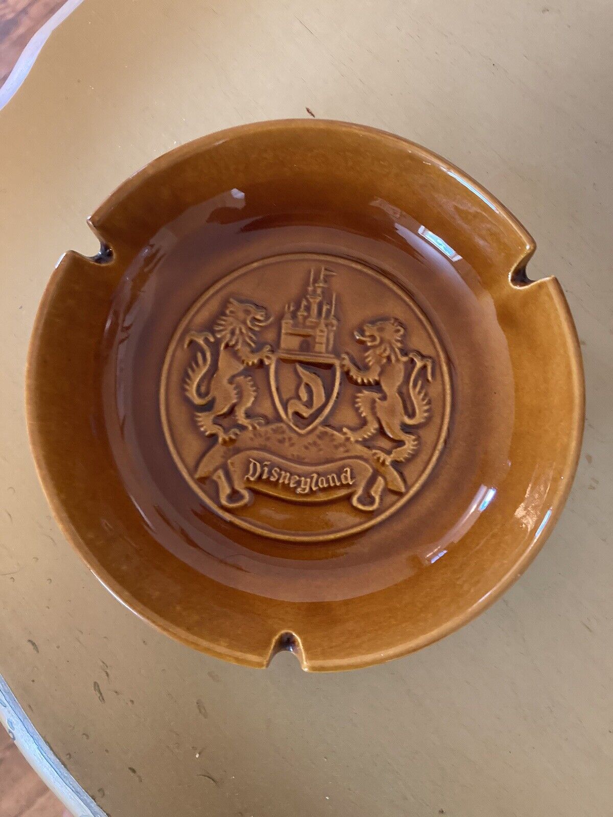 Vintage Disneyland Ashtray Glazed Ceramic