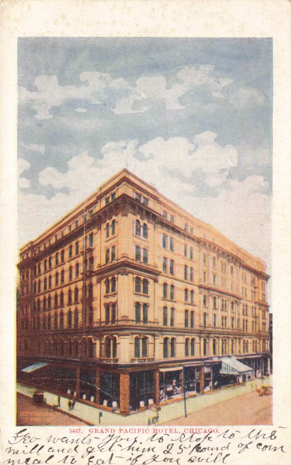 Postcard IL Chicago Grand Pacific Hotel 1900\'s Cook County The Windy City