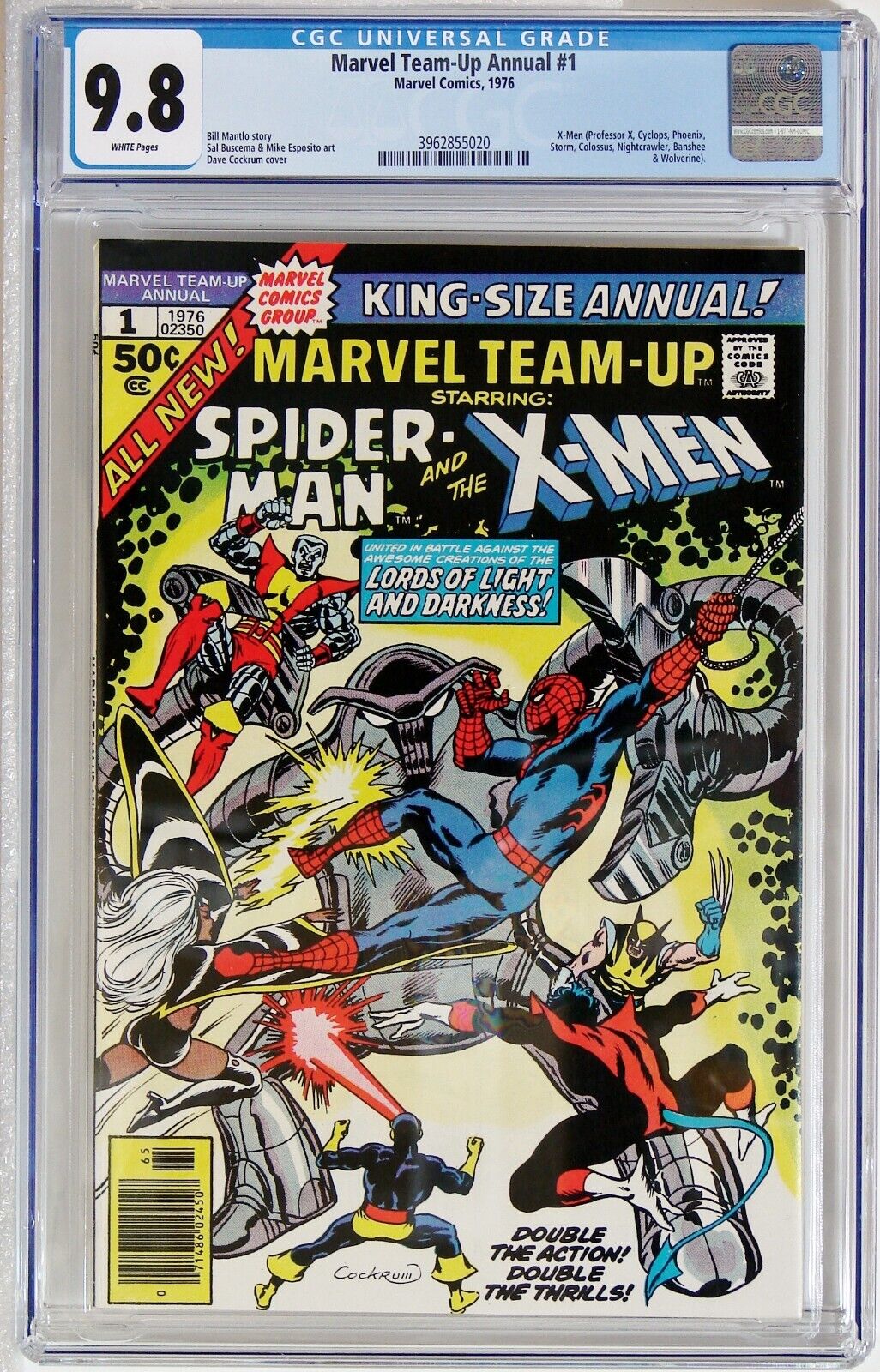 Marvel Team-Up Annual #1 1976 CGC 9.8 1st meeting Spider-Man/Wolverine/New X-Men