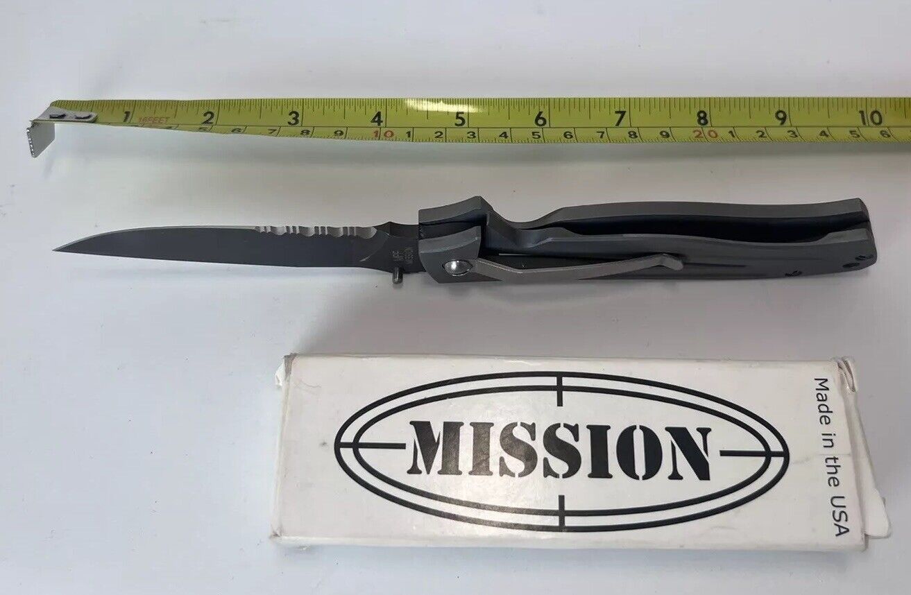UNSHARPENED Mission Knife MPF Titanium Blade Titanium Handle with box EOD