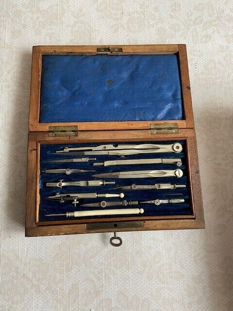 Antique drawing/draftsman instrument set in box
