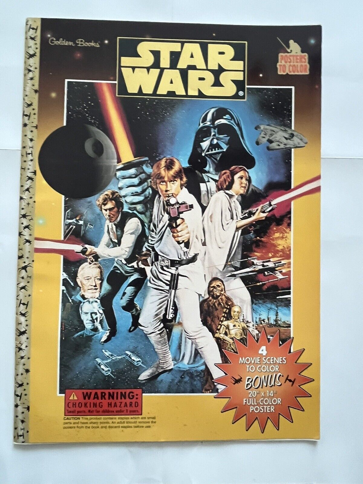 Star Wars Coloring Book Never Used Movie Poster In Middle.