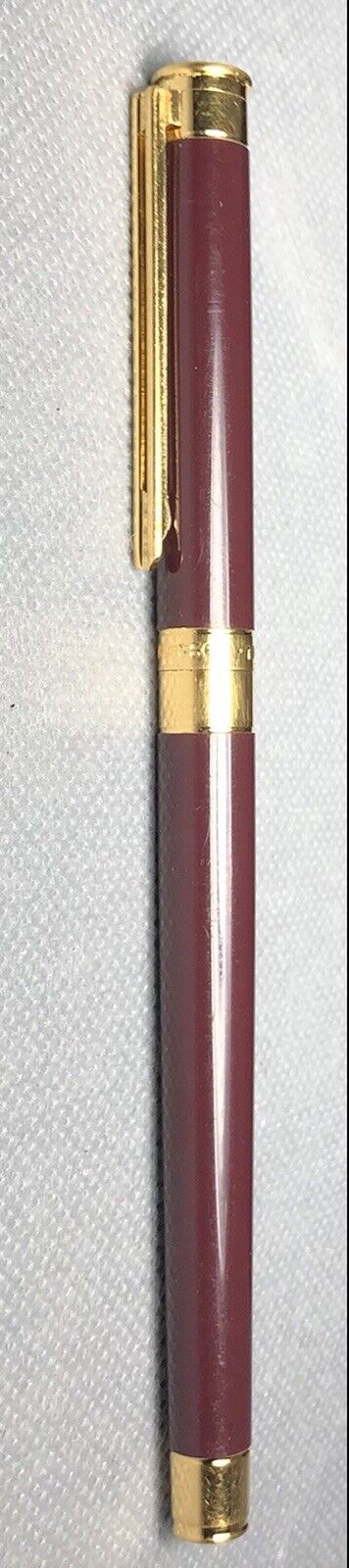 Vintage Old Rare MONTBLANC NOBLESSE Flat Top Burgundy Rollerball Pen Needs Refil