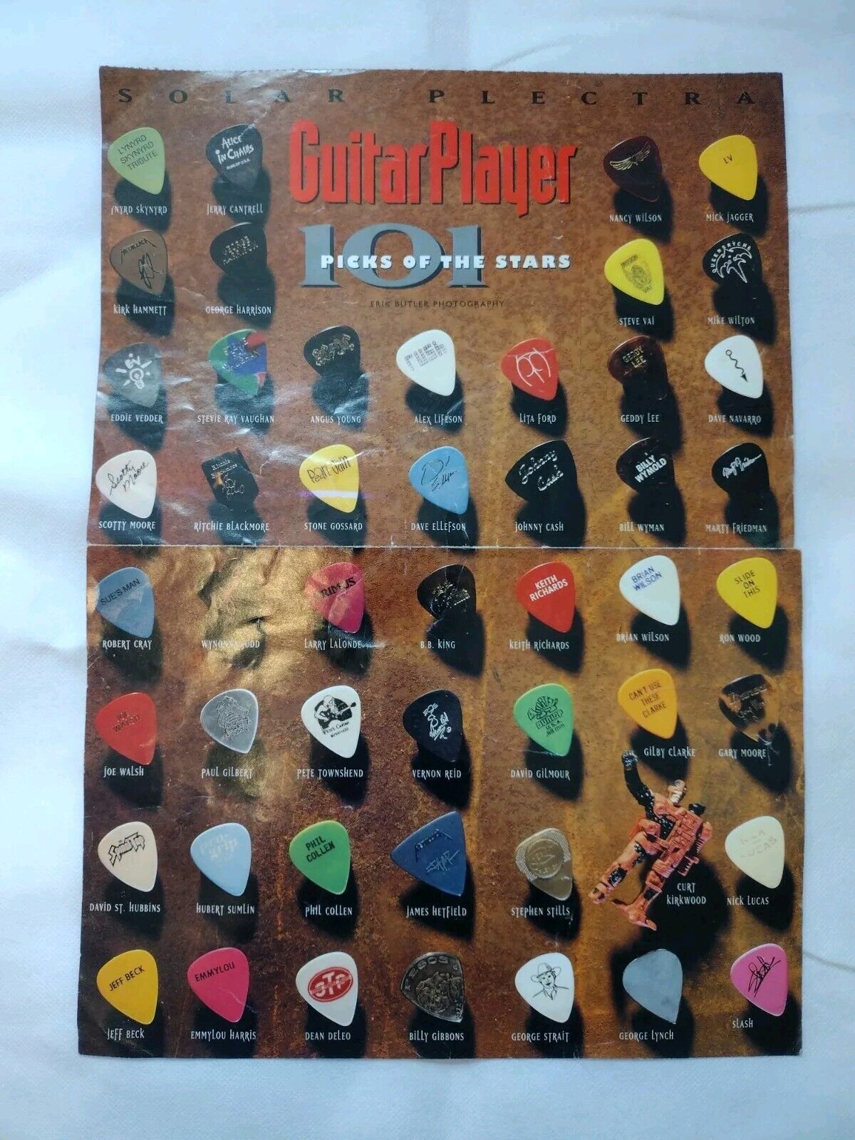 Vintage Guitar Player Poster - 101 Picks Of The Stars Poster - 2 SIDED  11.5X15