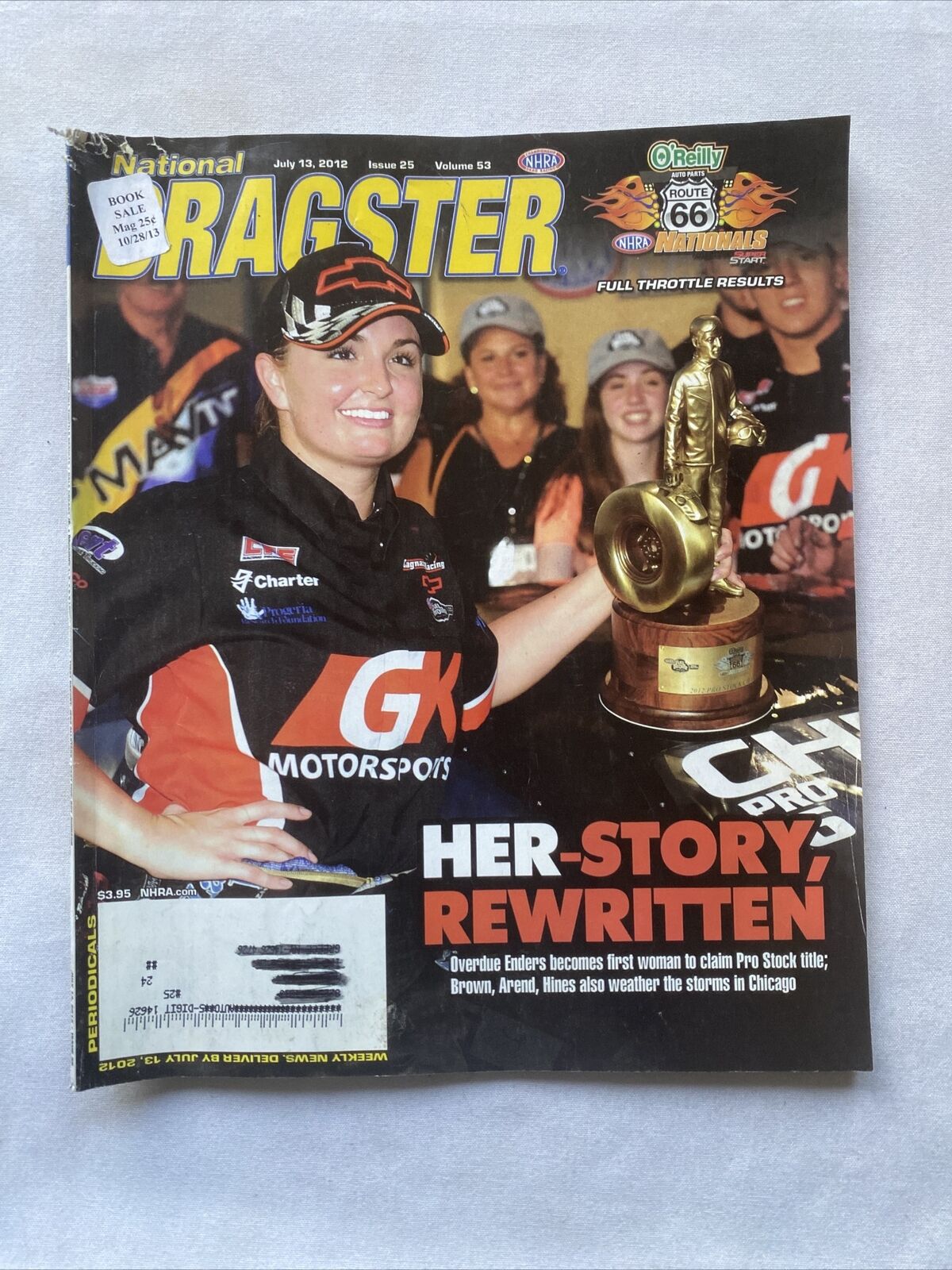2012 July National DRAGSTER Magazine HER-STORY REWRITTEN (MH868)