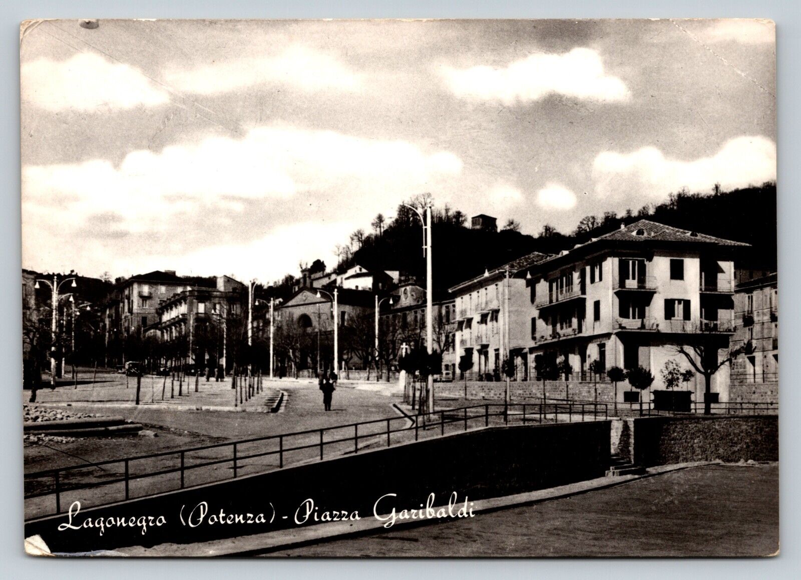 c1963 RPPC Garibaldi Square In Potenza Italy 4x6\