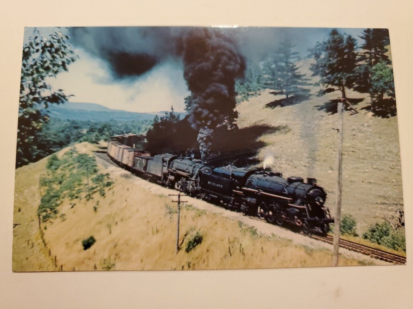 Rutland 2-8-2 Steam Locomotive 35 3x5 Postcard