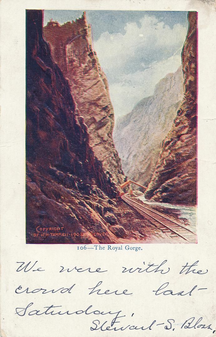 COLORADO CO - The Royal Gorge Highly Embossed Postcard - udb - 1906