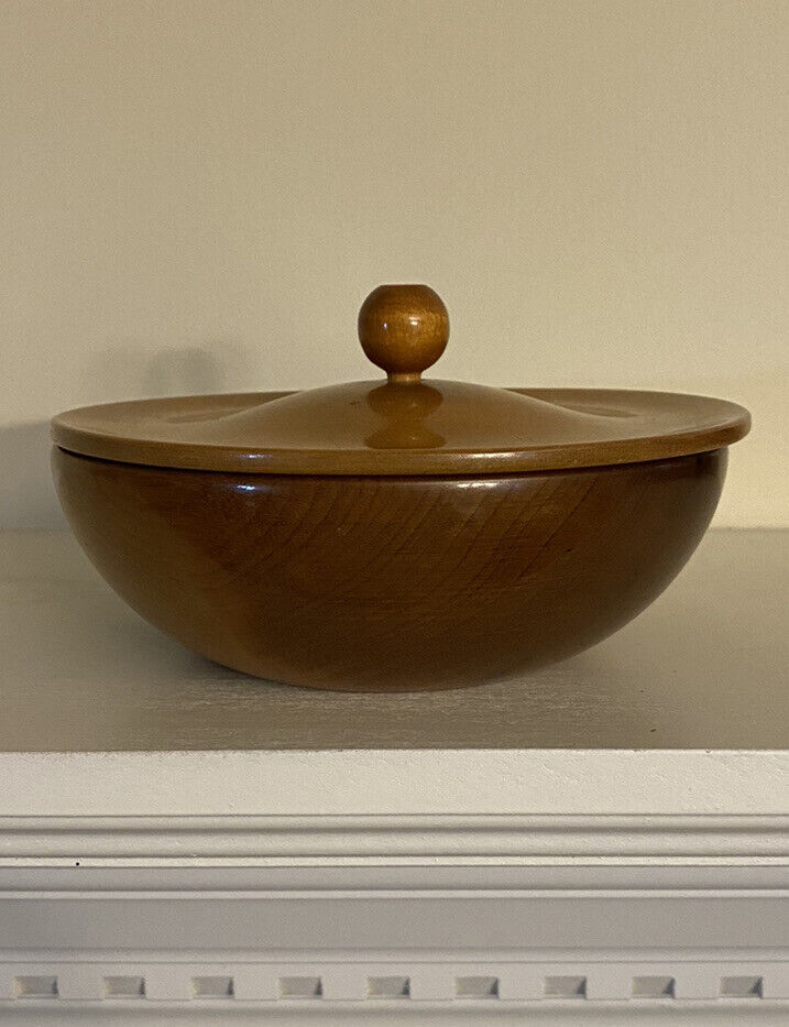 Myrtlewood bowl with lid