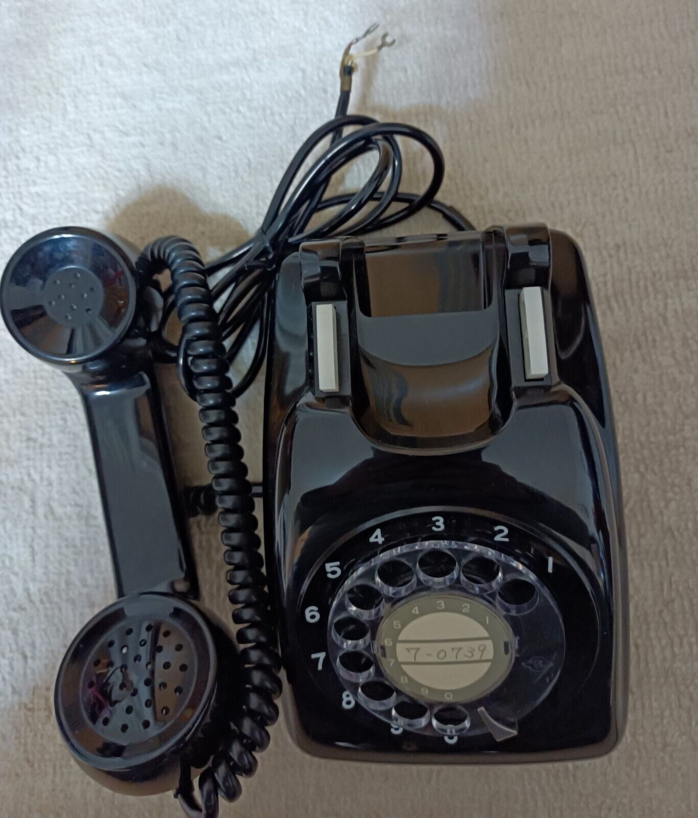 Vintage Retro Japanese Home Phone Black Telephone Japan Syowa-era