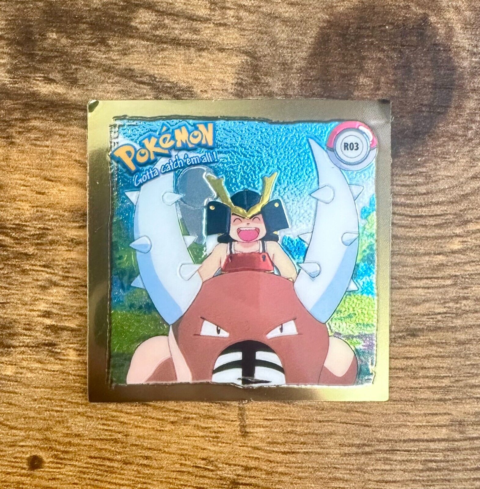 Pinsir #R03 1999 Pokemon Artbox Series 1 Nintendo Sticker Chromium Gold Rare- Mp
