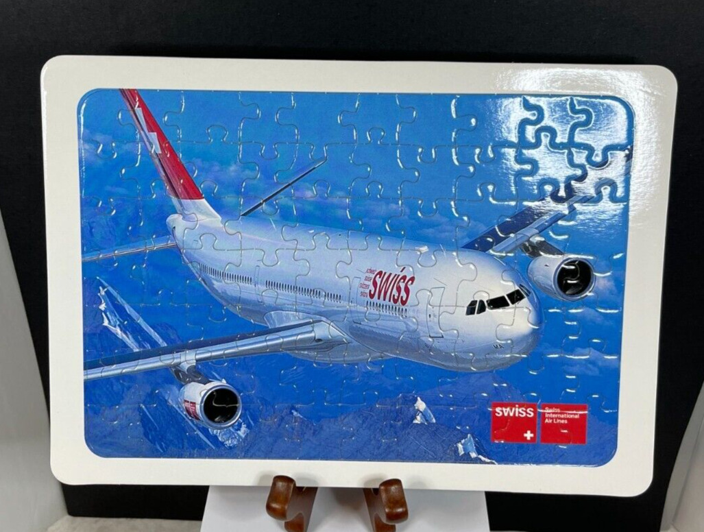 Vintage SWISS International Air Lines Small Tray Puzzle