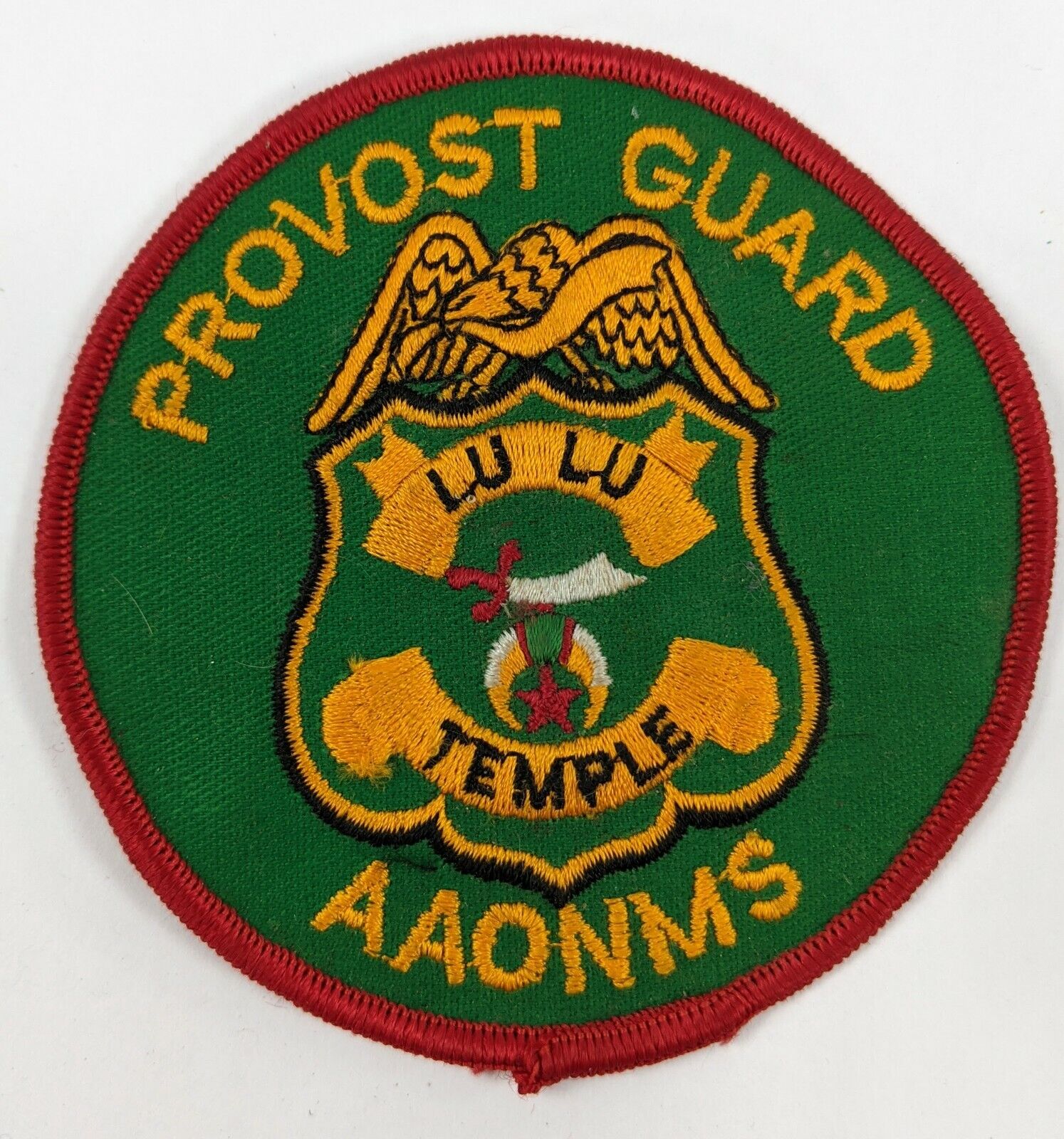 Provost Guard AAONMS Lu Lu Temple Shriners Free Mason Embroidered Patch
