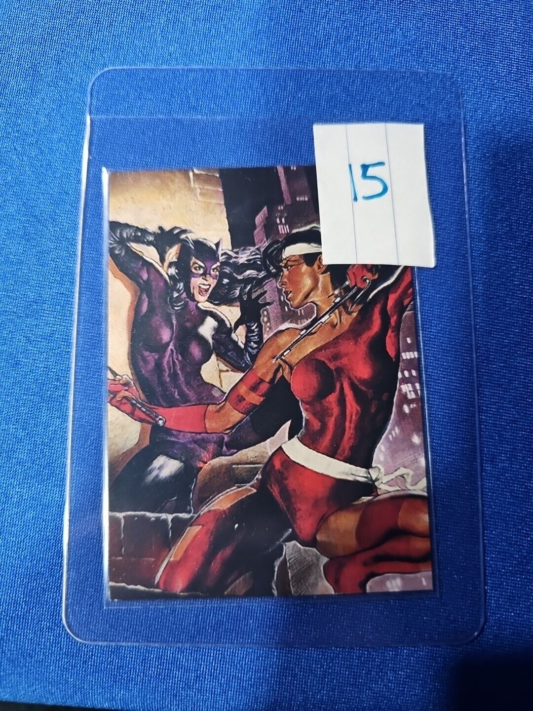 1995 Fleer  DC Vs Marvel Catwoman Vs Elektra Holo F/x - #4 of 12 - 