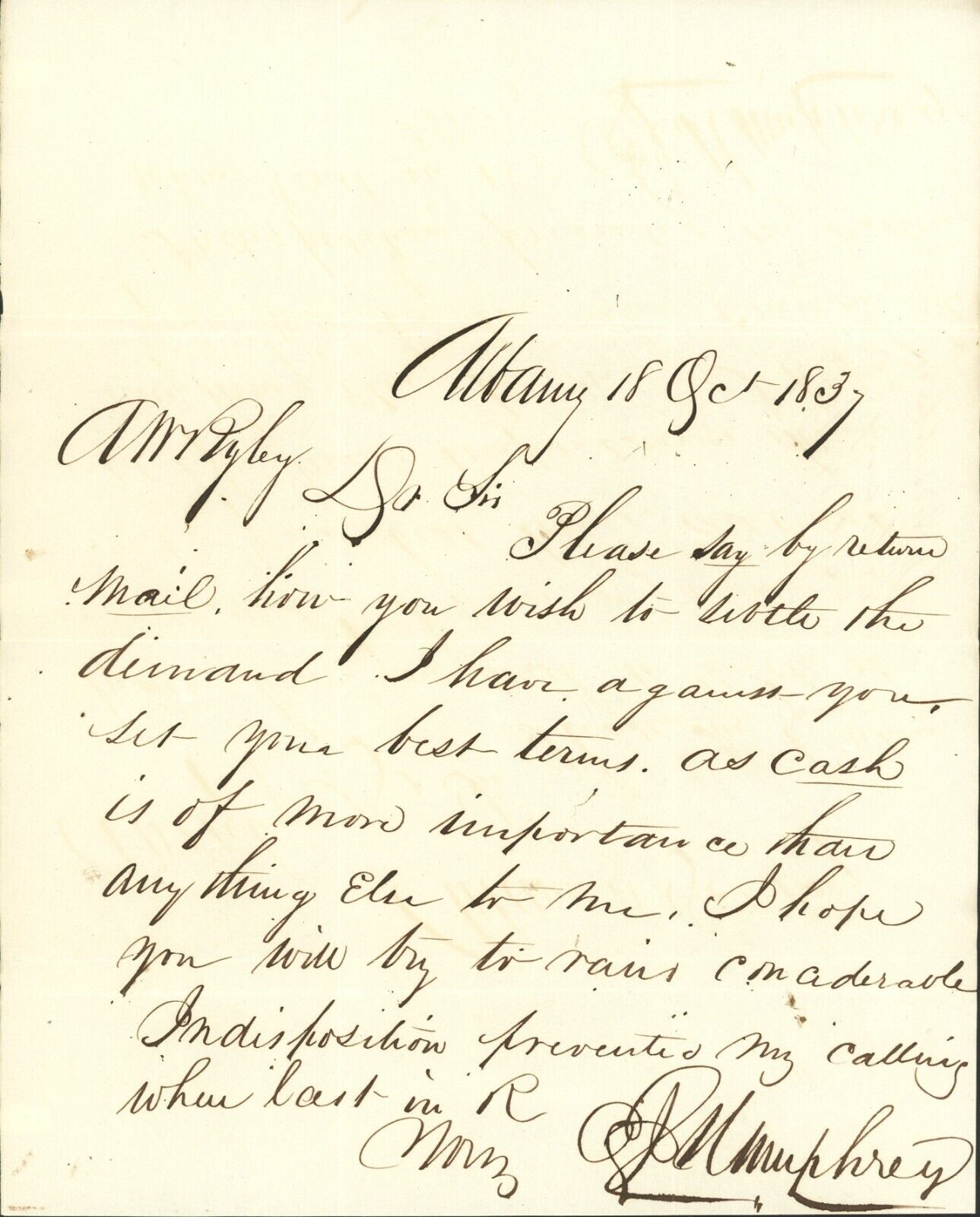 ALBANY 1837 Original Financial Document